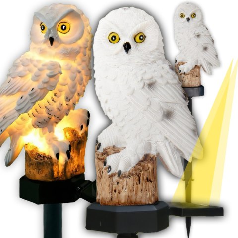 Lampa solarna led sowa ogrodowa duża lampka wbijana dekoracja do ogrodu - or1228