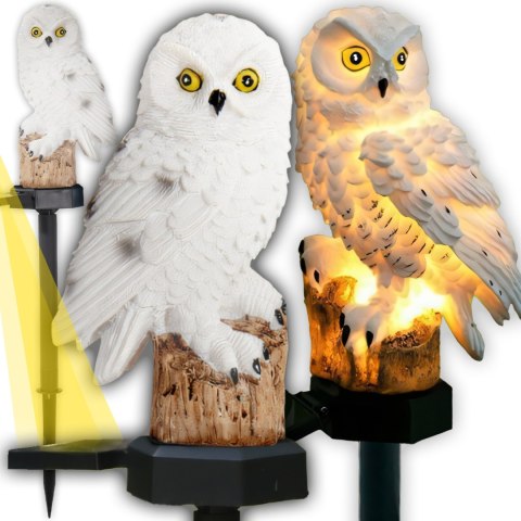 Lampa solarna led sowa ogrodowa duża lampka wbijana dekoracja do ogrodu - or1228