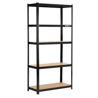 Regał magazynowy 180x90x40 cm 5 półek czarny