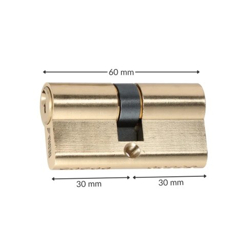 Wkładka do zamka 60mm 30/30, mosiężna, 3szt kluczy