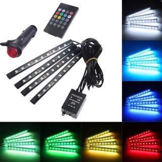ZD65A Oświetlenie wnętrza auta rgb4x9led