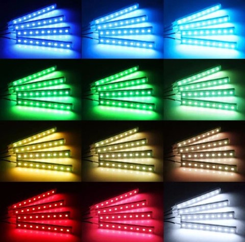 ZD65A Oświetlenie wnętrza auta rgb4x9led