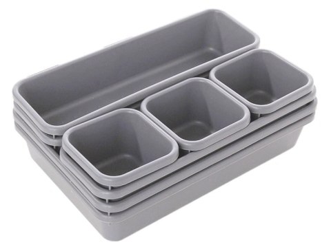 AG641B Modułowy organizer 8szt szary