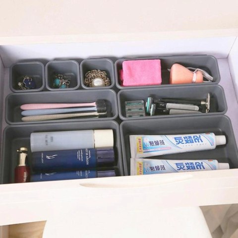 AG641B Modułowy organizer 8szt szary