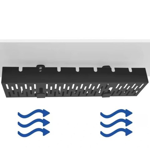 DA263 Organizer na kable pod biurko blat czarny