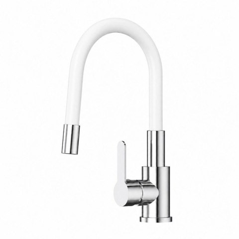 DA543C Bateria kuchenna biała elastyczna wylewka