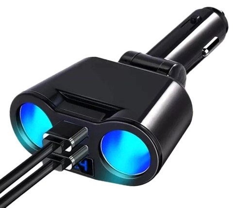 PLS41 Rozdzielacz zapalniczki + 2xusb