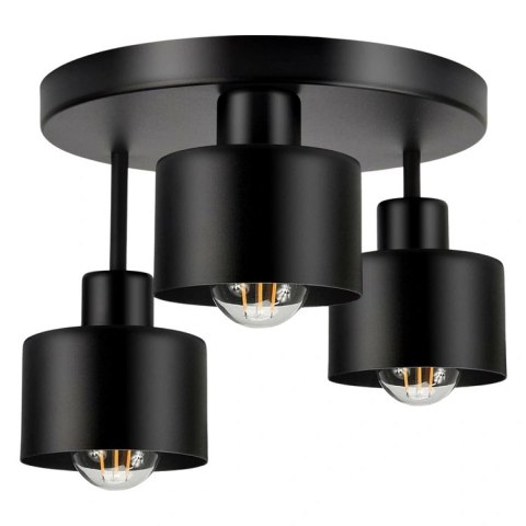 ZD177 Wisząca lampa sufitowa 3xe27 czarna