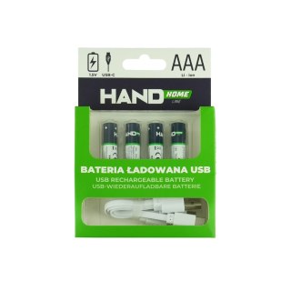 Bateria ładowana usb-c, 750mwh, 4xaaa