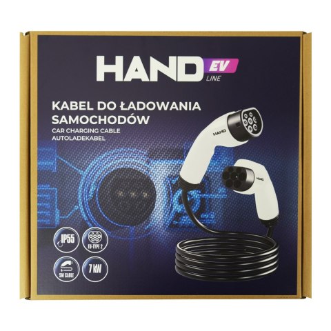Kabel do ładowania samochodówtype 2; 7kw; 220v; 32a; ip55; dł przewodu 5mb