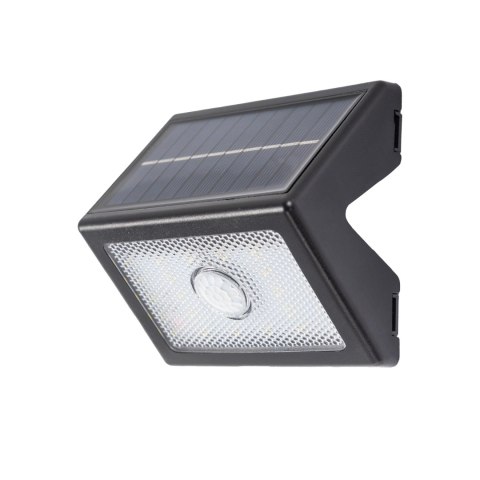 Lampa ścienna solarna czujnik ruchu i zmierzchu; 3w; 400lm; 5000k; ładowanie usb-c - ip44