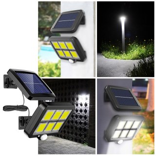 Lampa solarna 120 led ogrodowa uliczna z czujnikiem ruchu zmierzchu ip67 -e865