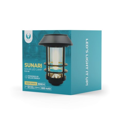 Lampa solarna latarnia czarna forever light