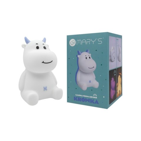 Mary's lampka nocna led krówka niebieska