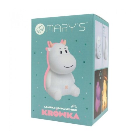 Mary's lampka nocna led krówka różowa
