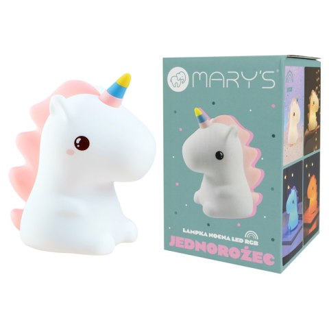 Mary's lampka nocna led rgb jednorożec