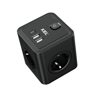 Rozgałeźniki 4x2p+z oraz 2xusb-a ; 1xusb-c schuko ; kel