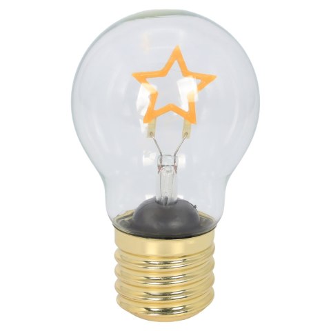 Dekoracja świetlna ; żarówka led na baterie - gwiazda; lumen 2700-3000k