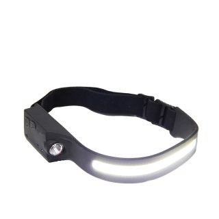 Latarka czołowa z sensorem; cob + 1 ; ładowanie usb-c