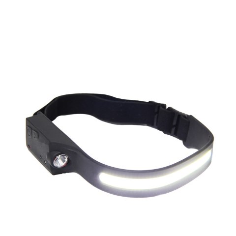 Latarka czołowa z sensorem; cob + 1 ; ładowanie usb-c