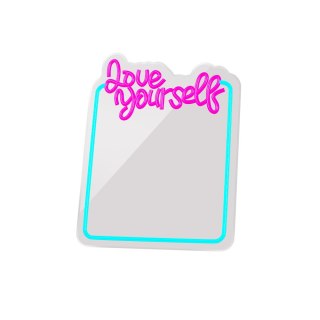 Neon mirror led love yourself błękit róż fmne01 forever light