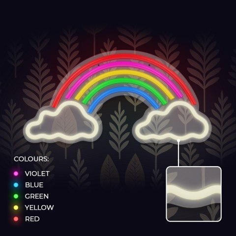 Neon plexi led tęcza w chmurach multikolor fpne32 forever light