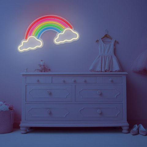 Neon plexi led tęcza w chmurach multikolor fpne32 forever light