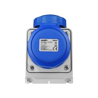 Gniazdo wodoszczelne combo natynkowe + schuko; 16a; ip67; hand pro