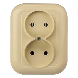 Gniazdo wtyczkowe podwójne p/t, 2x2p 16a, 250v
