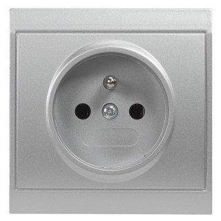 Gniazdo wtyczkowe pojedyncze p/t, 2p+z 16a, 250v (moduł)