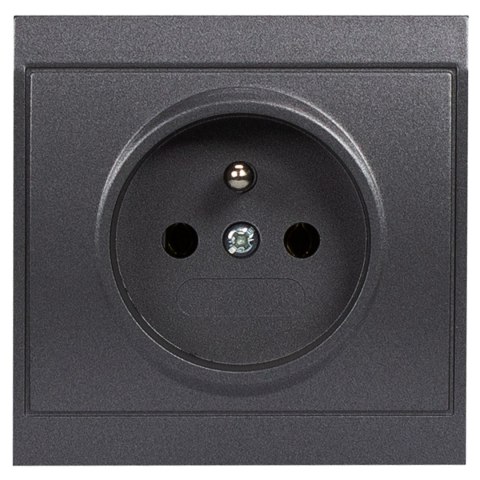 Gniazdo wtyczkowe pojedyncze p/t, 2p+z 16a, 250v (moduł)
