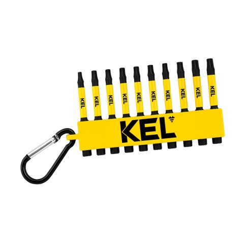 Końcówki wkrętakowe phillips-torx 10 szt., karabińczyk