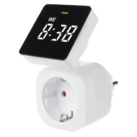 Programator czasowy, elektroniczny, 24h schuko