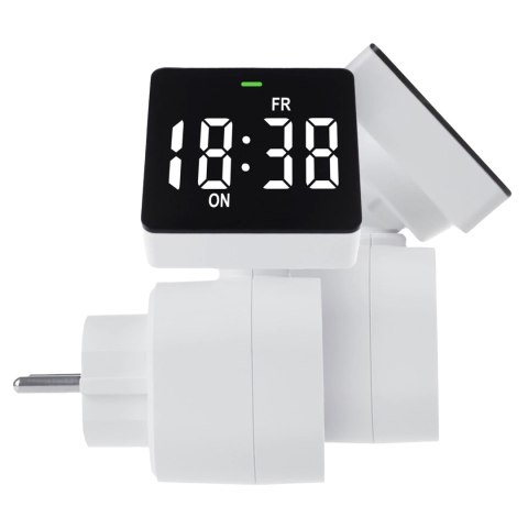 Programator czasowy, elektroniczny, 24h schuko