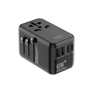 Uniwersalny adapter sieciowy (eu, uk, us, au), szybkie ładowanie pd65w+qc
