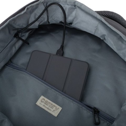CR 6880 dark grey Plecak biznesowo-sportowy on-board free size 40x20x30 cm, 24l, 3 komory, 11 kieszeni, laptop 17