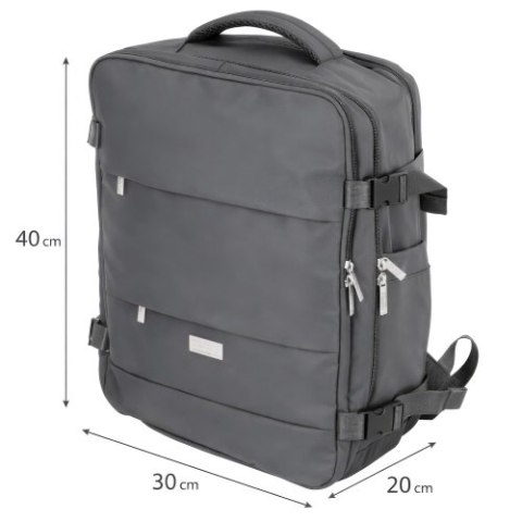 CR 6880 dark grey Plecak biznesowo-sportowy on-board free size 40x20x30 cm, 24l, 3 komory, 11 kieszeni, laptop 17