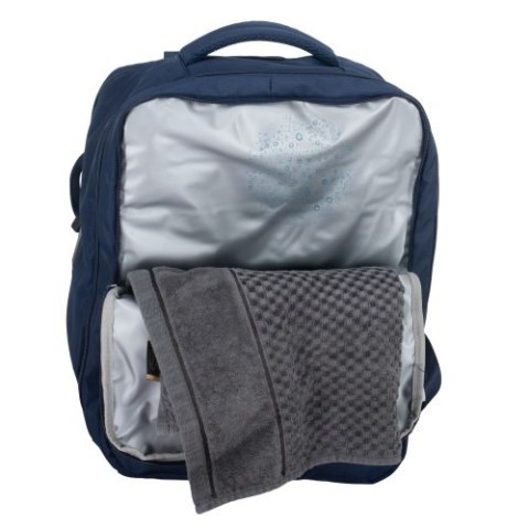 CR 6880 navy blue Plecak biznesowo-sportowy on-board free size 40x20x30 cm, 24l, 3 komory, 11 kieszeni, laptop 17
