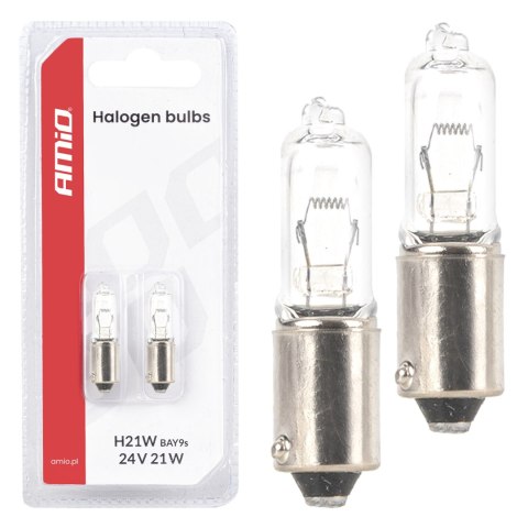 Żarówka halogenowa h21w 24v 21w bay9s amio-05023