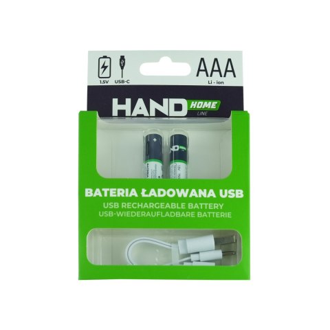 Bateria ładowana usb-c, 750mwh, 2xaaa