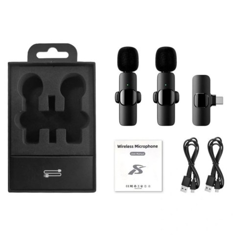 DA704 Mikrofon krawatowy bezprzewodowy usb-c 2szt