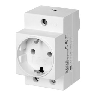 Gniazdo na szynę DIN, Schuko, 2P+Z,16 A ,230 V AC, szary