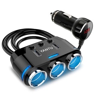 Rozdzielacz gniazdka zapalniczki 2x usb ładowarka