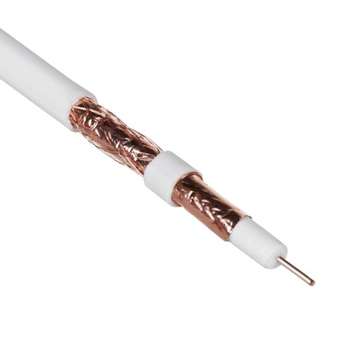 Kabel koncentryczny Maclean, Przewód antenowy satelitarny, RG6 1.02CU+4.8FPE+CU/P+32*0.12CU+6.8PVC, 25M, MCTV-470