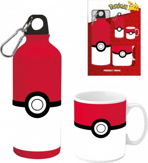 Butelka bidon 500ml aluminium + kubek pokemon