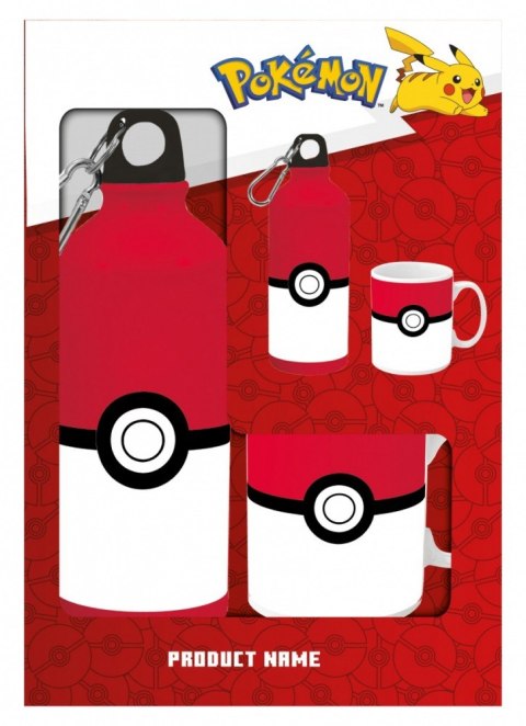 Butelka bidon 500ml aluminium + kubek pokemon