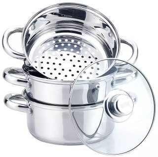 Garnek do gotowania na parze, stal zestaw 5 elementów śr.20cm 3,1l kinghoff