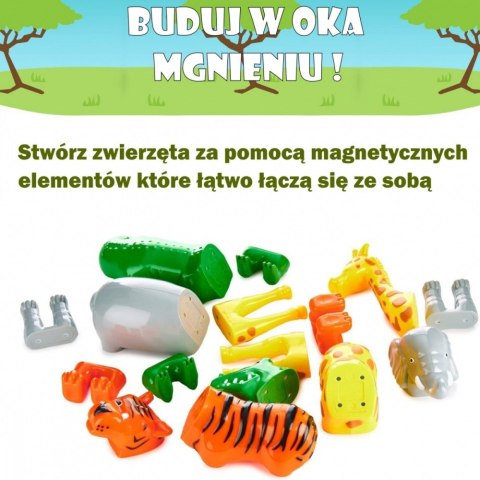 Zestaw malik malblo magnetic zwierzęta z dżungli