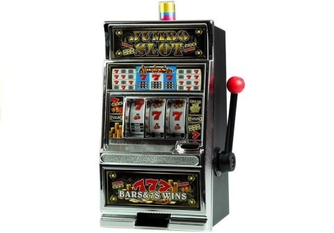 Automat do Gry Slot Kasyno Skarbonka Duża Wyrzutnia Monet Światła Dźwięki