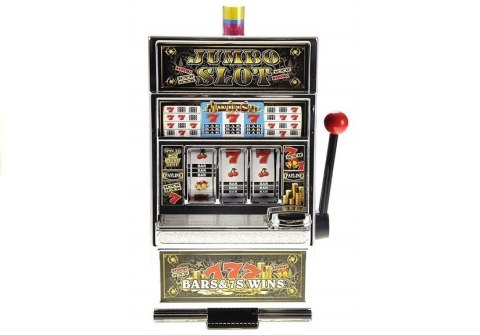 Automat do Gry Slot Kasyno Skarbonka Duża Wyrzutnia Monet Światła Dźwięki